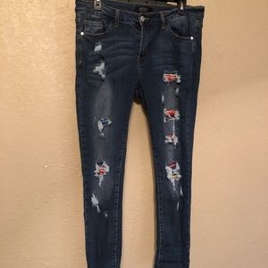 Judy Blue Searpe patch skinny jeans